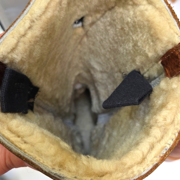 Frye Campus Work Brown 14"tall Heeled Boots with Sherpa Lining 9M - Picture 10 of 16